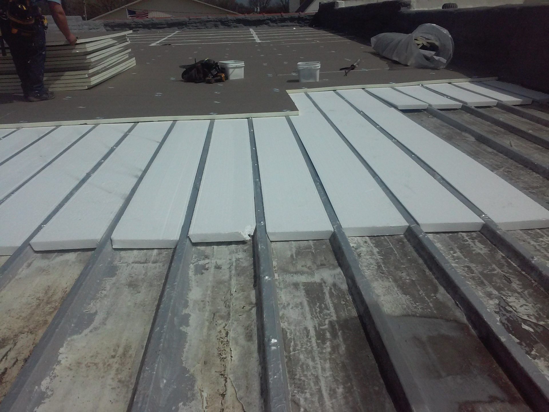 roof restoration in progress